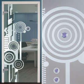 Glastür 170-1-f "Fractal"