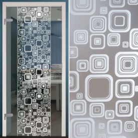 Glastür 166-1-f "Round Edges"