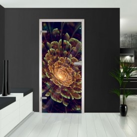 Ganzglastüren - Blume Abstrakt