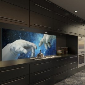 Glasbild Astronauten