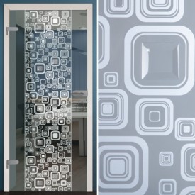 Glastür 166-2-f "Round Edges"