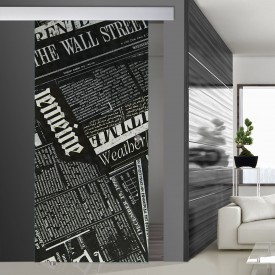 Schiebetür - "Newspaper - SW"