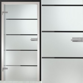 Glastür 125-1-f "Streifen"