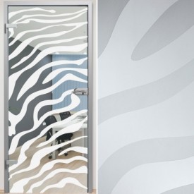 Glastür 145-1-f "Tiger"