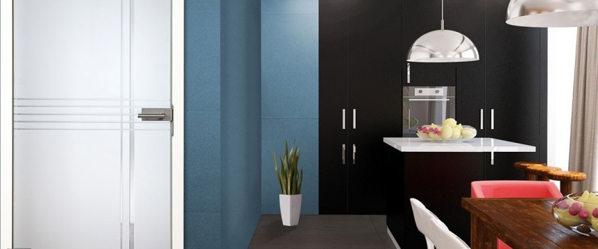 Glastüren mit Rillenschliff im edlen Design bei linarto.de